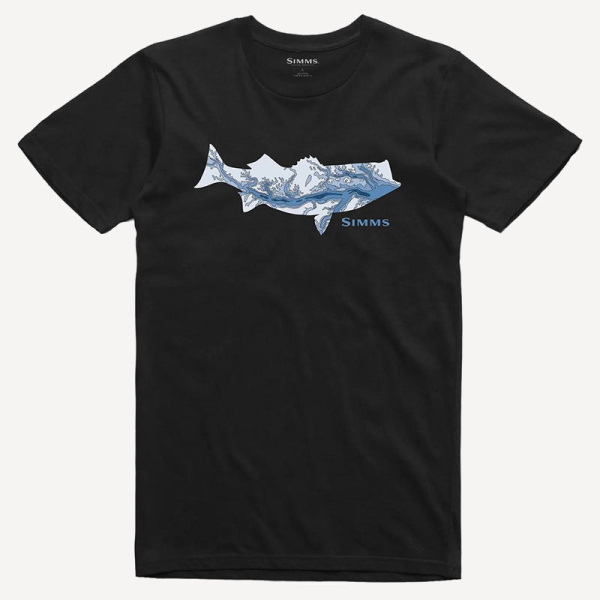 Футболка Simms Striper Bay Fill T-Shirt (Мужской; S; Black)